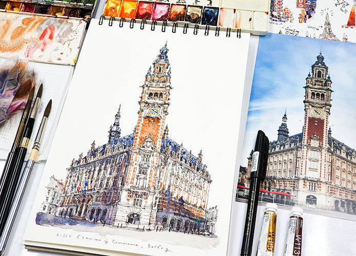 คนวาดเมือง Basic Line & Wash by Louis Sketcher
